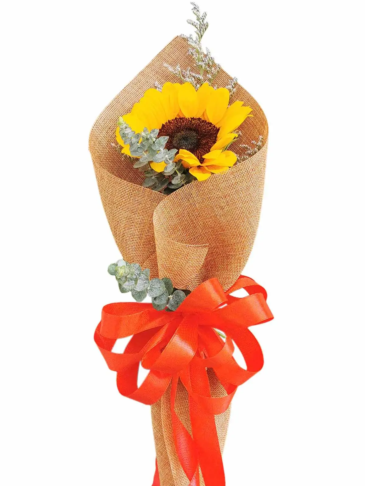Sunflower Burlap ch 1/3