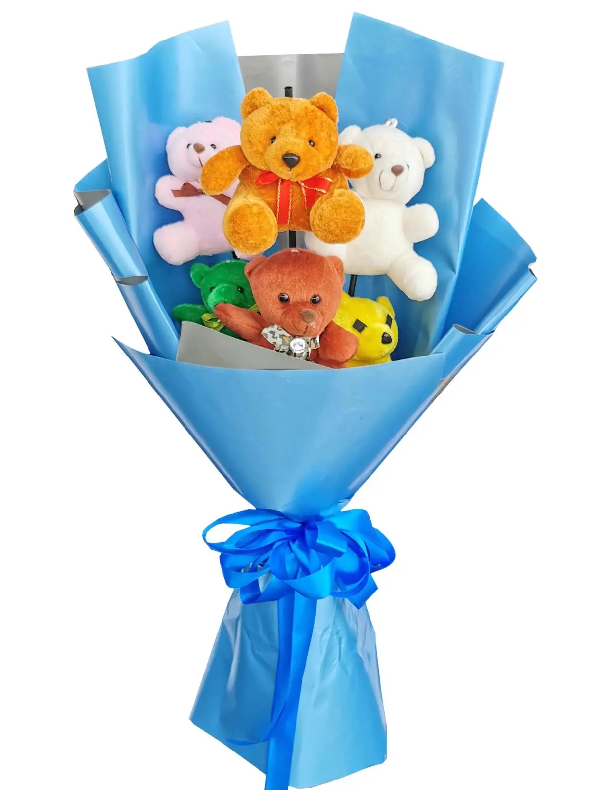 Mixed Bears 6 Blue Silver