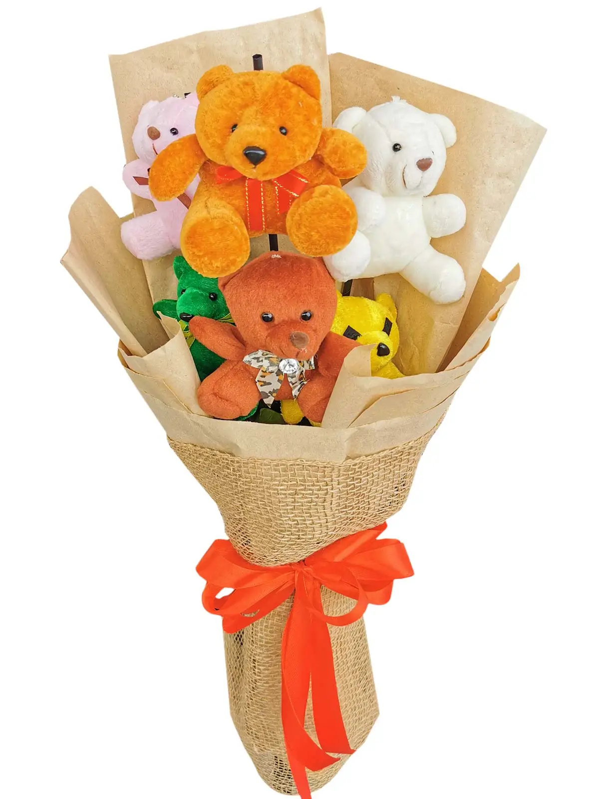Mix Bears 6 Kraft Jute