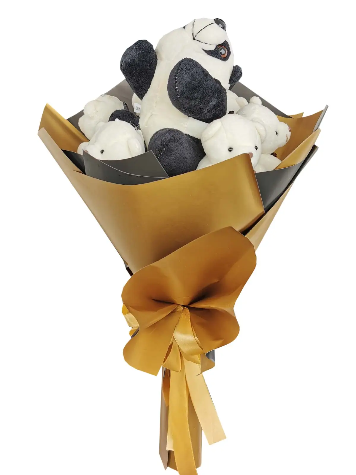 Panda and Bears Gold Black