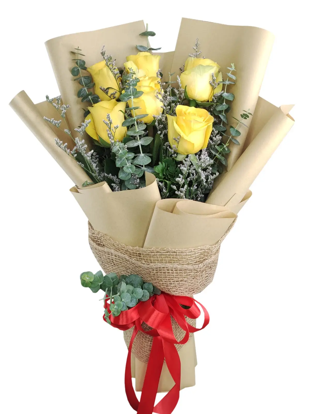 6 yellow ecua kraft/jute