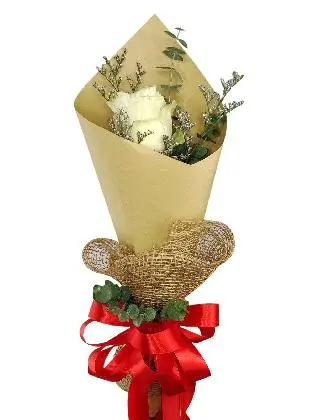 1 white ecua kraft/jute