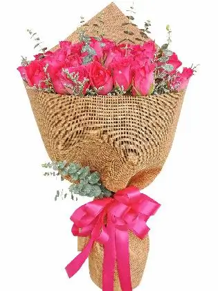 36 pcs pink roses